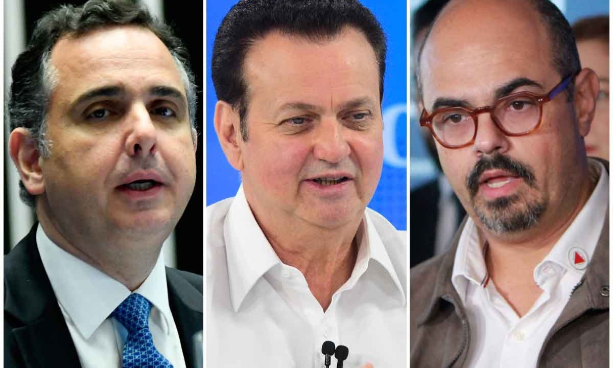 PSD mineiro está dividido entre Pacheco (E) e Simões (D) e aguarda Kassab (C) - (crédito: Geraldo Magela/Agência Senado, Ed Alves/CB/D.A Press e Edésio Ferreira/EM/D.A Press) PSD mineiro está dividido entre Pacheco (E) e Simões (D) e aguarda Kassab (C) - (crédito: Geraldo Magela/Agência Senado, Ed Alves/CB/D.A Press e Edésio Ferreira/EM/D.A Press)