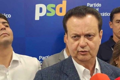 Presidente do PSD, Gilberto Kassab, destacou que vê com bons olhos a possível filiação do vice-governador Mateus Simões -  (crédito: Marcos Vieira/EM/D.A Press)