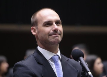 Última presença de Eduardo Bolsonaro (PL - SP) em Plenário foi em março -  (crédito: Bruno Spada/Câmara dos Deputados)