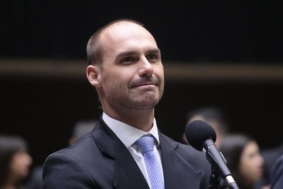 Última presença de Eduardo Bolsonaro (PL - SP) em Plenário foi em março -  (crédito: Bruno Spada/Câmara dos Deputados)