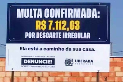São 30 placas indicando multas -  (crédito: Redes Sociais/Divulgação)