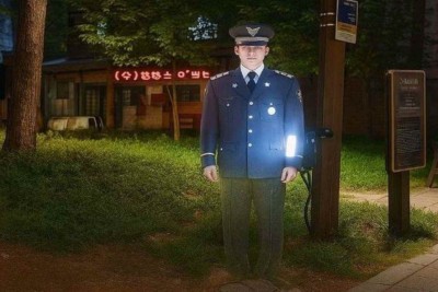 Hologramas de policiais fazem crimes diminuírem 22% na Coreia
 -  (crédito: Reprodução / redes sociais)