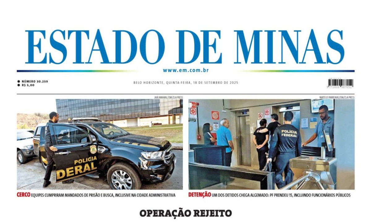 Estado de Minas - (crédito: Capa do Estado de Minas)