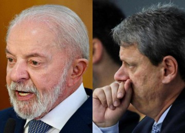 Pesquisa aponta vantagem de Lula em todos os cenários, e Tarcísio de Freitas declara que vai se candidatar à reeleição ao governo de São Paulo -  (crédito: Sergio Lima / AFP; Evaristo Sá / AFP)