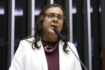 Deputada federal Duda Salabert protocolou um requerimento para criação de CPI para apurar fraudes no setor da mineração -  (crédito: Kayo Magalhães / Câmara dos Deputados)