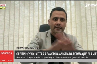 Senador Cleitinho Azevedo criticou a aprovação da PEC da Blindagem na Câmara e o voto secreto -  (crédito: Reprodução/GloboNews)