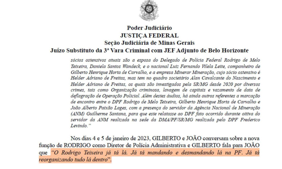 Representação da PF mostra que organização tinha forte influência na Polícia Federal