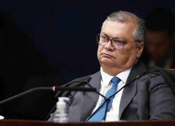 O ministro Flávio Dino, do STF, durante julgamento do núcleo crucial da trama golpista -  (crédito: Luiz Silveira/STF)