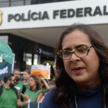 Deputada federal Duda Salabert (PDT-MG) esteve presente em ato de servidores do Sisema em apoio à operação da PF que investiga fraudes em licenças ambientais -  (crédito: Túlio Santos/EM/D.A.Press)