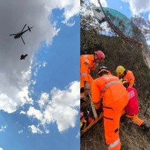Acidente de parapente deixa homem preso em penhasco na Serra do Elefante - Divulgação/CBMMG