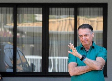 Jair Bolsonaro foi condenado pelo STF a 27 anos e 3 meses de prisão por trama golpista -  (crédito: SERGIO LIMA/AFP)