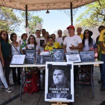 Veja como foi o ato em homenagem a Charlie Kirk em BH