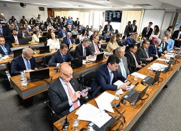 Sessão da Comissão de Constituição e Justiça do Senado, em agosto de 2025 -  (crédito: Edilson Rodrigues/Agência Senado)