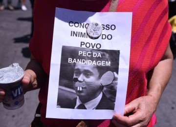 Nikolas ironiza protestos contra PEC da Blindagem e PL da Anistia
 -  (crédito: Gladyston Rodrigues/EM/D.A Press)