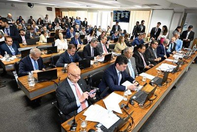 Sessão da Comissão de Constituição e Justiça do Senado, em agosto de 2025 -  (crédito: Edilson Rodrigues/Agência Senado)