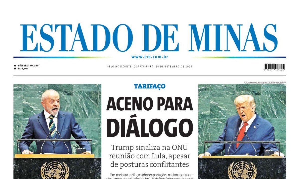 Confira a capa do Estado de Minas do dia 24/09/2025 -  (crédito: Estado de Minas)