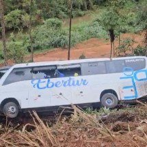 BR-262: ônibus cai em ribanceira de 30 metros e deixa 40 feridos; vídeo - Reprodu&ccedil;&atilde;o de v&iacute;deo cedido por Jailton Pereira/Portal O Capara&oacute;