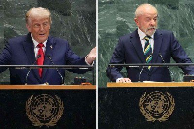 Trump elogiou Lula durante discurso na ONU -  (crédito: AFP)