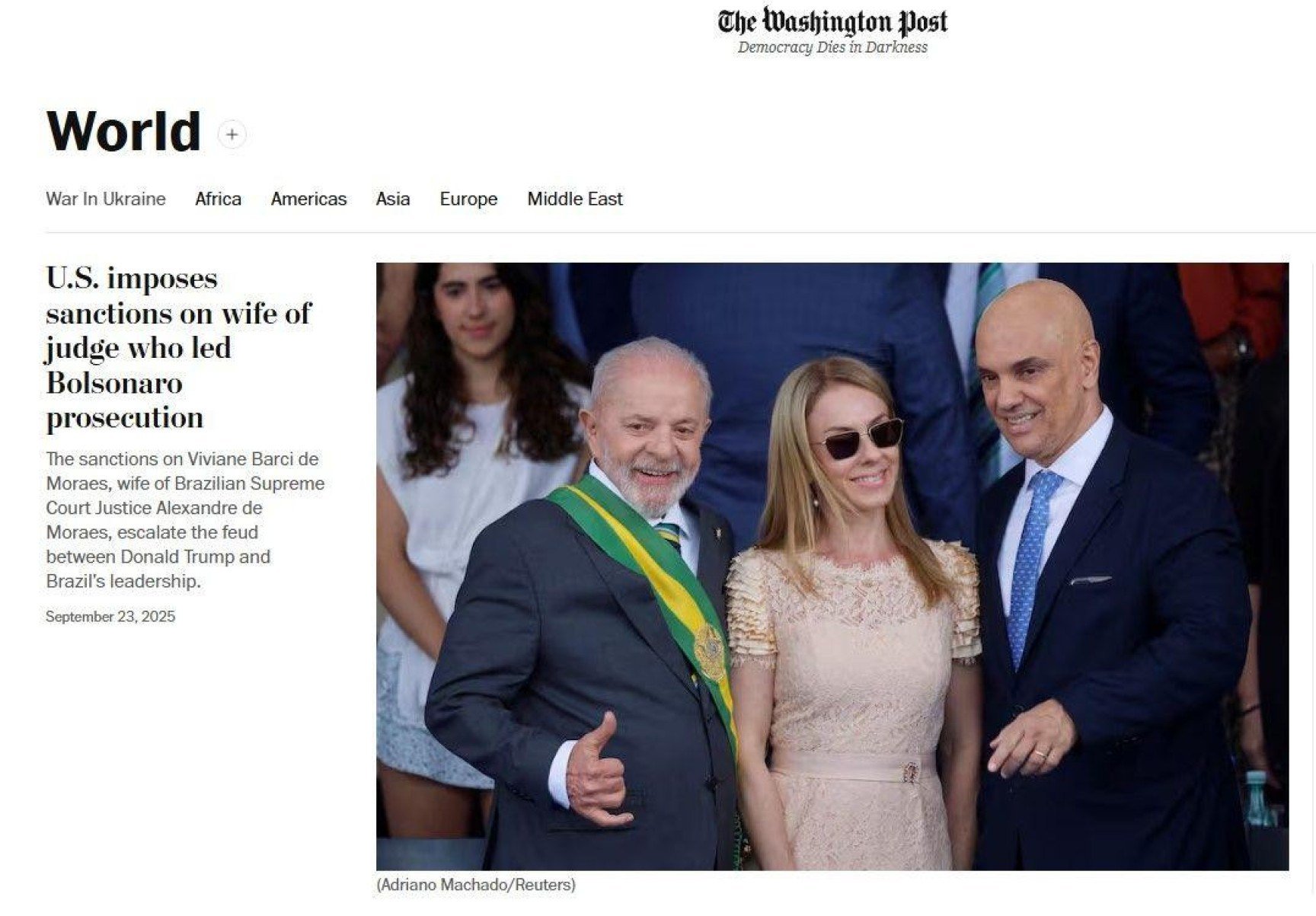 O que diz imprensa internacional sobre sanção dos EUA a mulher de Moraes: 'escalada de tensões diplomáticas' - BBC