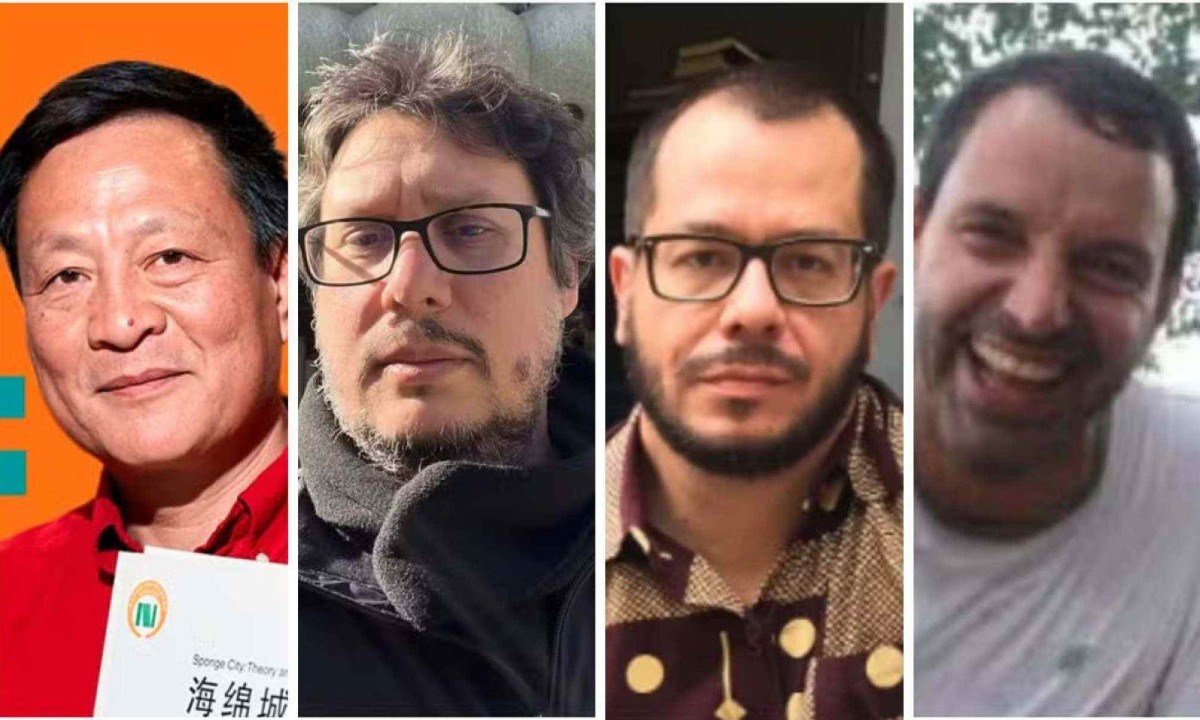 O arquiteto chinês Kongjian Yu, o documentarista Luiz Ferraz, o diretor de fotografia Rubens Crispim Jr. e o piloto Marcelo Pereira de Barros