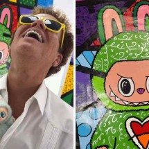 Romero Britto viraliza ao pintar Labubu e rende memes nas redes sociais