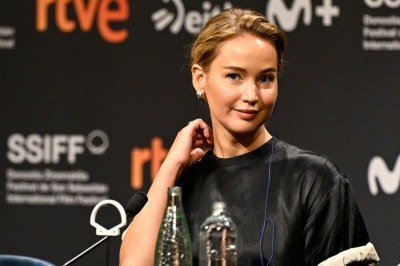 Jennifer Lawrence chamou de 'genocídio' a guerra de Israel em Gaza  -  (crédito: ANDER GILLENEA / AFP)