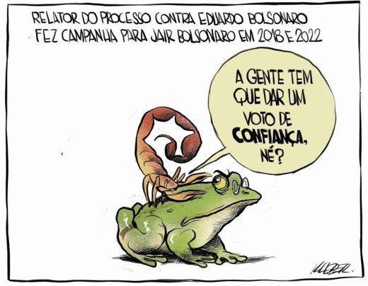 Relator do processo contra Eduardo Bolsonaro fez campanha para Jair Bolsonaro em 2018 e 2022 -  (crédito: Kleber)
