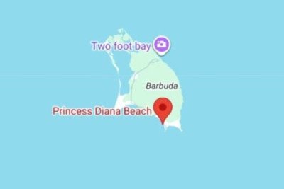 O ator Robert De Niro está construindo um resort de luxo avaliado em 250 milhões de dólares (R$ 1,2 bilhão) na ilha de Barbuda, no Caribe — mais precisamente na Princess Diana Beach, local que era o refúgio favorito da princesa Diana desde sua primeira visita à ilha nos anos 1990. -  (crédito: Reprodução Google Maps)
