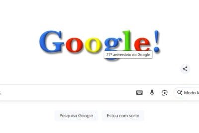 Doodle homenageia os 27 anos do Google -  (crédito: Reprodução / Google)