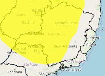 Onda de calor e baixa umidade abrange quase dois terços de Minas Gerais -  (crédito: Reprodução/Inmet)