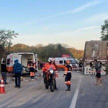 Grande BH: acidente na BR-381 mata motorista e provoca 20 km de fila - Reprodução/Redes sociais