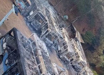 A suspeita é de que seja um incêndio criminoso  -  (crédito: Reprodução/Redes Sociais )