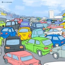 Com 2,1 milhões de veículos, DF sofre superlotação nas vias - @izanio_charges