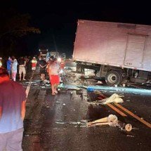 Dupla é ejetada de caminhão e morre em colisão tripla em rodovia mineira - Reprodução/Redes sociais