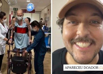 Luiz Perillo chegou a pesar 34kg durante tratamento contra a trombofilia -  (crédito: Reprodução / redes sociais)