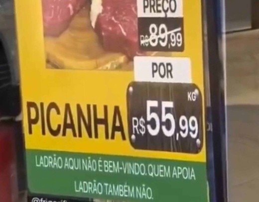 O frigorífico ficou famoso no meio bolsonarista pela venda de produtos com imagens de Jair Bolsonaro (PL) e de Donald Trump -  (crédito: Reprodução/Redes sociais)