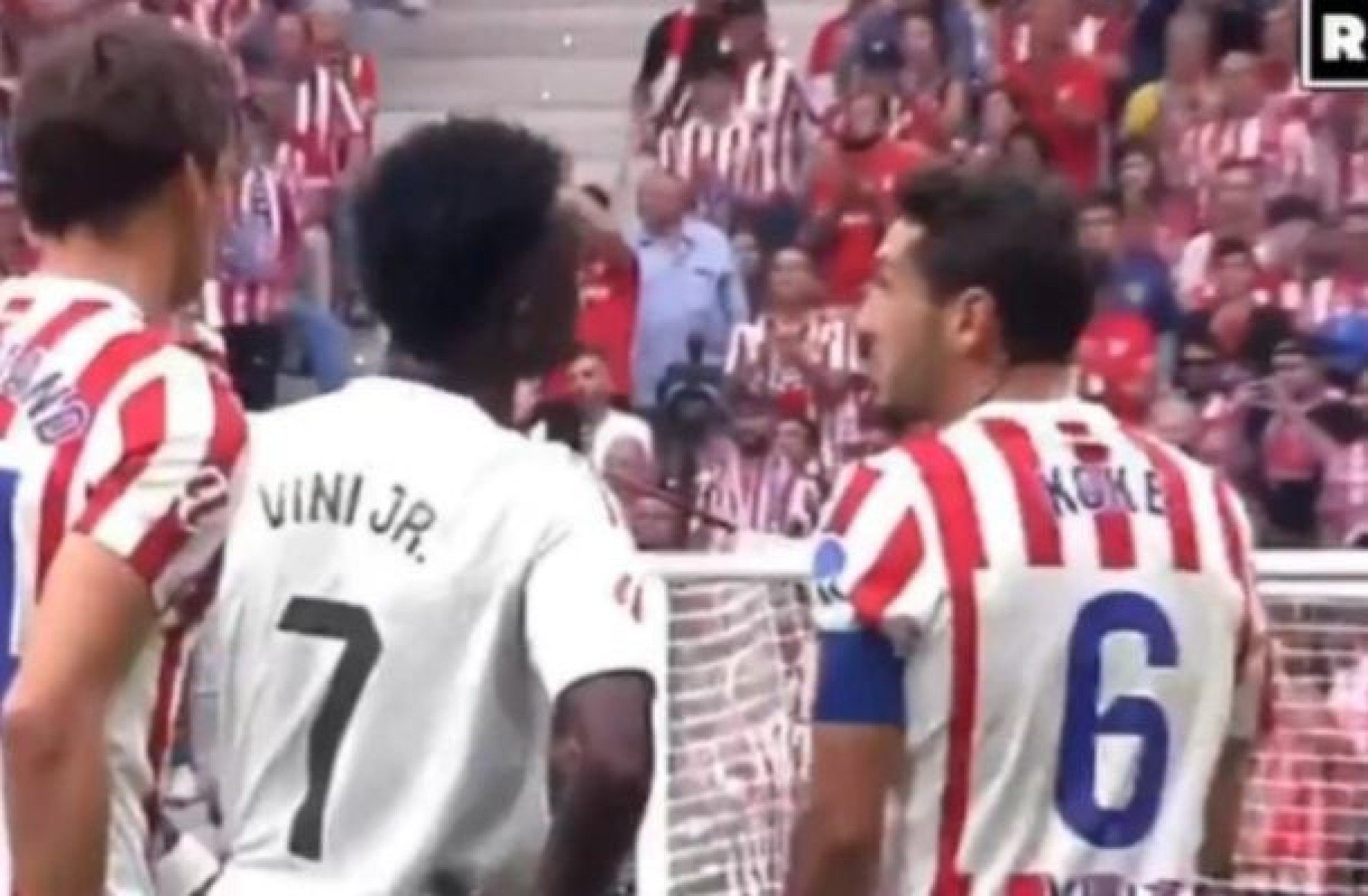 Com citação a Mbappé, TV expõe discussão entre Vini Jr e Koke em clássico: “Chorão de m****”