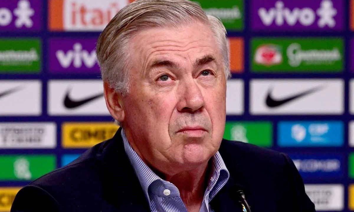 TÃ©cnico Carlo Ancelotti anunciou os 26 convocados da SeleÃ§Ã£o Brasileira para os amistosos contra Coreia do Sul e JapÃ£o -  (crédito: Pablo PORCIUNCULA / AFP)