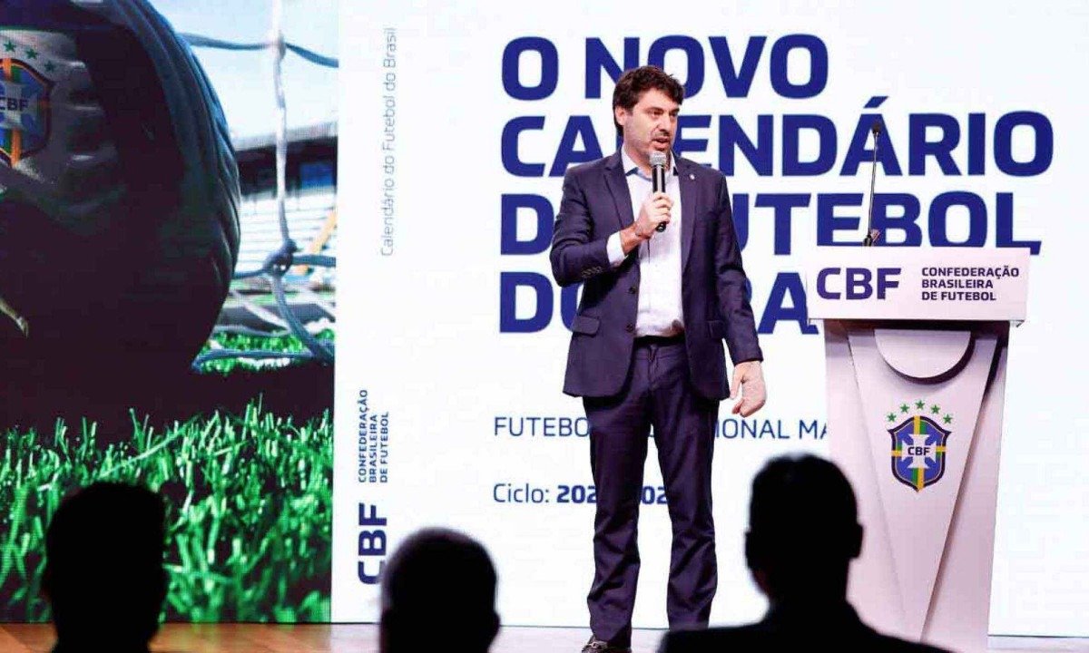O diretor de competições da CBF, Júlio Avellar, detalha as mudanças no calendário do futebol brasileiro a partir do ano que vem -  (crédito: RAFAEL RIBEIRO/CBF)