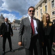 Papa Leão XIV une forças a Schwarzenegger para enfrentar a mudança climática - Filippo MONTEFORTE / AFP