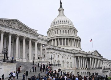  O Capitólio, em Washington, nos Estados Unidos, em 30 de setembro de 2025; governo federal caminha para paralisação dos serviços federais -  (crédito: Alex WROBLEWSKI / AFP)