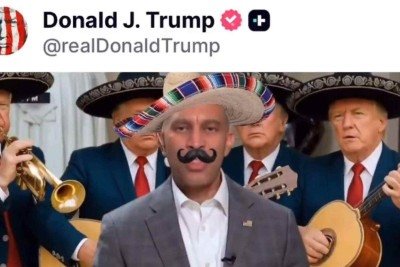 Post racista feito por Donald Trump -  (crédito: Reprodução / redes sociais)