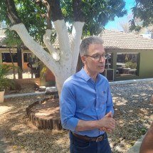 Romeu Zema (Novo) participou de almoço com filiados da legenda e lideranças do setor produtivo em Montes Claros, no Norte de Minas -  (crédito: Luiz Ribeiro/EM/D.A.Press)