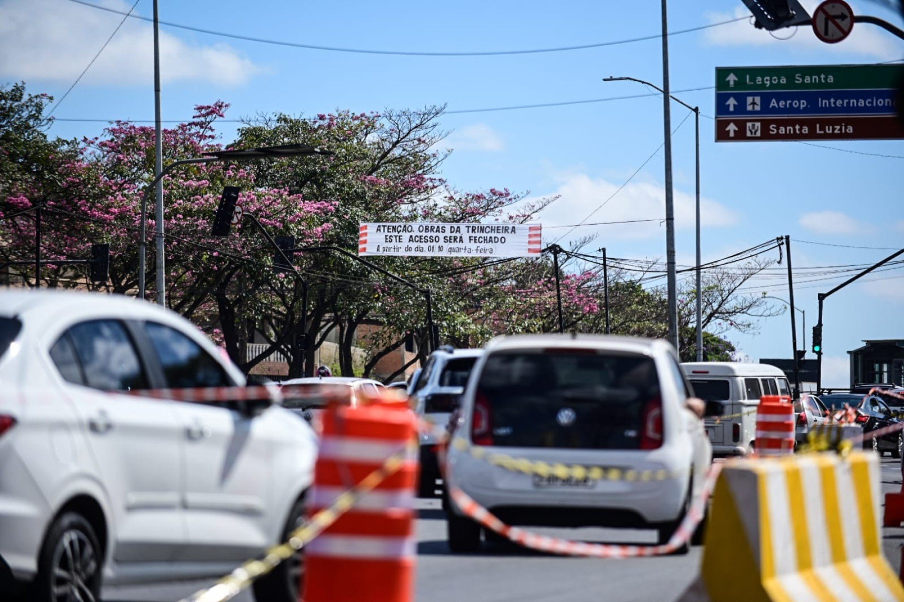 Nova fase da obra na Avenida Cristiano Machado, em Belo Horizonte, começa nesta quinta-feira (2/10) e causa lentidão no trânsito-Leandro Couri/EM/DA Press