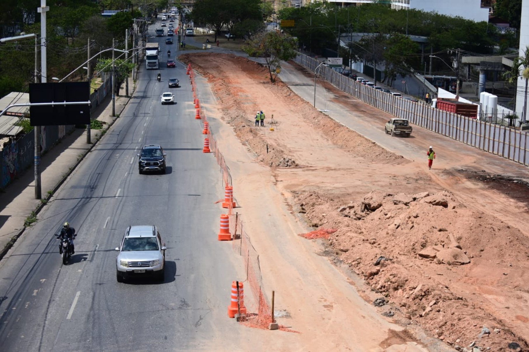 Nova fase da obra na Avenida Cristiano Machado, em Belo Horizonte, começa nesta quinta-feira (2/10) e causa lentidão no trânsito-Leandro Couri/EM/DA Press