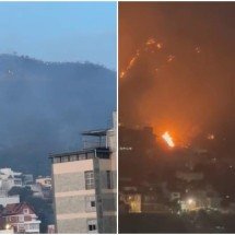 Vídeo: incêndio atinge comunidade próxima a bairro nobre de Belo Horizonte - Imagens cedidas ao EM/Maria Izabel Cançado