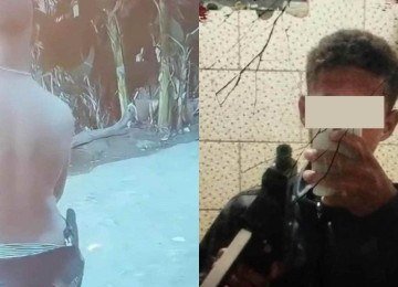 Os jovens postavam vÃ­deos 'Ã  vontade' com armas de fogo -  (crédito: DivulgaÃ§Ã£o/PolÃ­cia Militar)