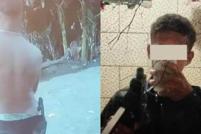 Os jovens postavam vÃ­deos 'Ã  vontade' com armas de fogo -  (crédito: DivulgaÃ§Ã£o/PolÃ­cia Militar)
