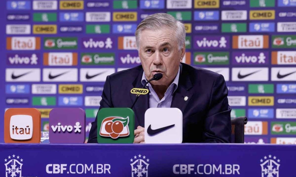 O italiano Carlo Ancelotti anunciou, na última quarta-feira (1º/10), mais uma lista de convocados para a Seleção Brasileira, desta vez para amistosos -  (crédito: Rafael Ribeiro/CBF)
