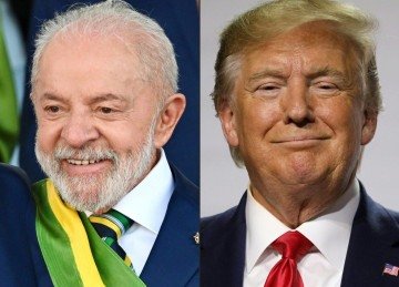 Presidente do Brasil, Lula, e presidente dos Estados Unidos, Donald Trump -  (crédito: Evaristo Sa and Ludovic MARIN / AFP))